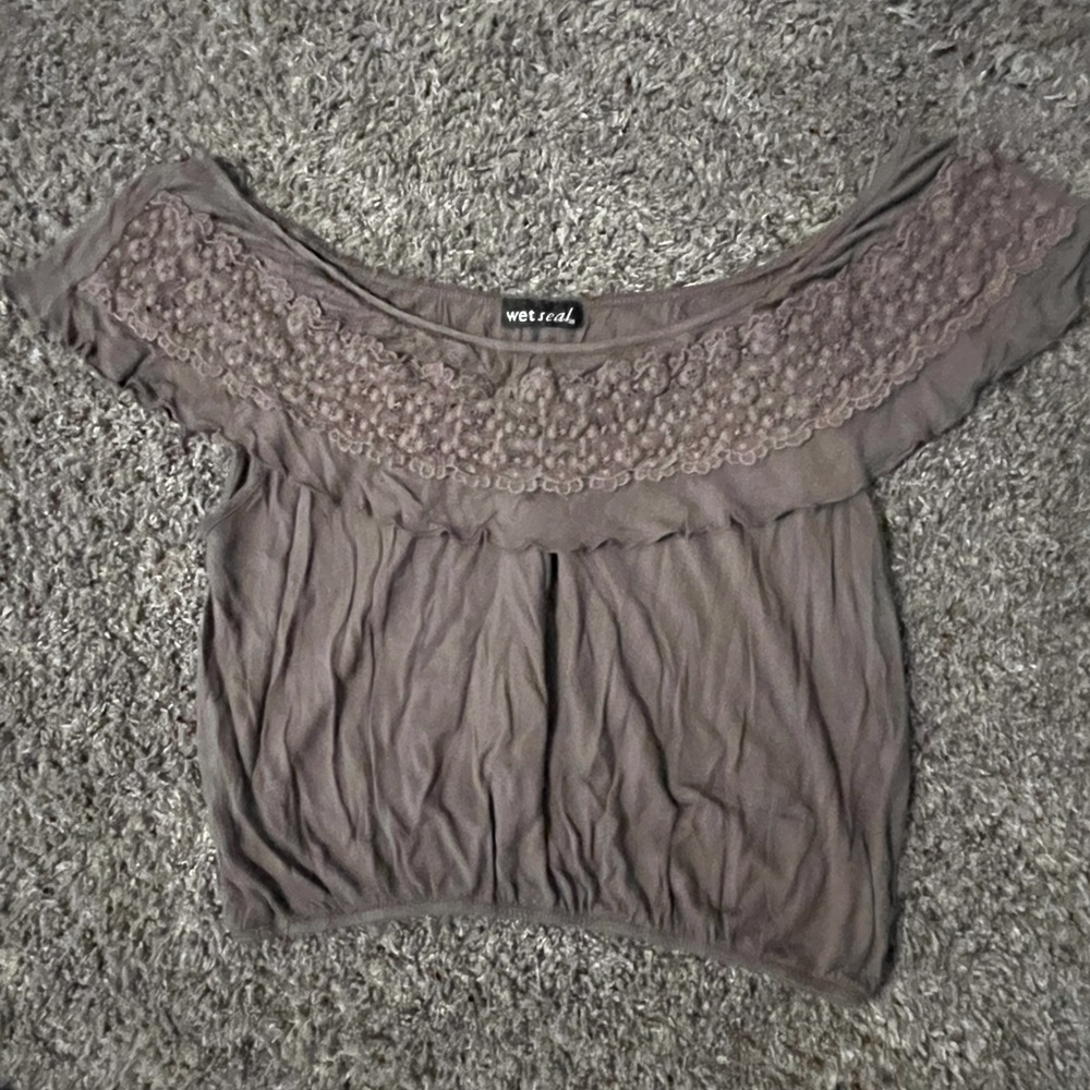 Off the shoulder crop top